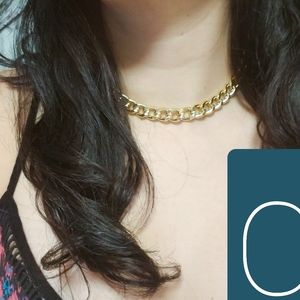 Trendy Gold Choker Chain necklace